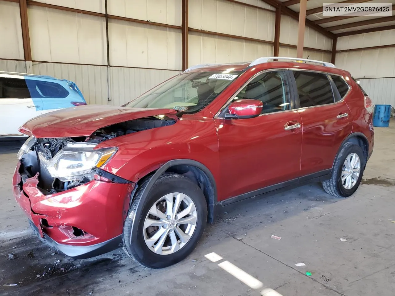 2016 Nissan Rogue S VIN: 5N1AT2MV2GC876425 Lot: 77863644