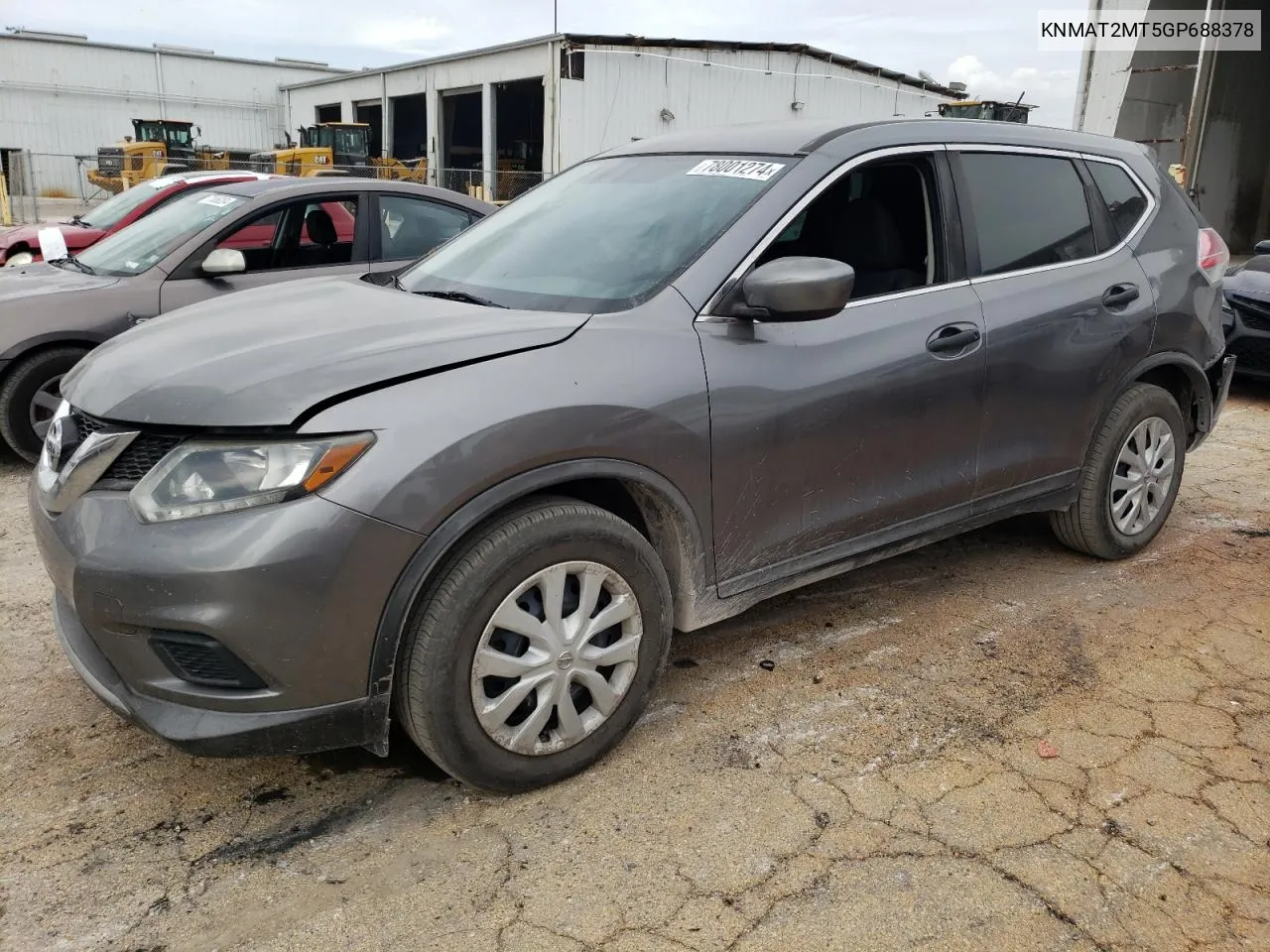 2016 Nissan Rogue S VIN: KNMAT2MT5GP688378 Lot: 78001274