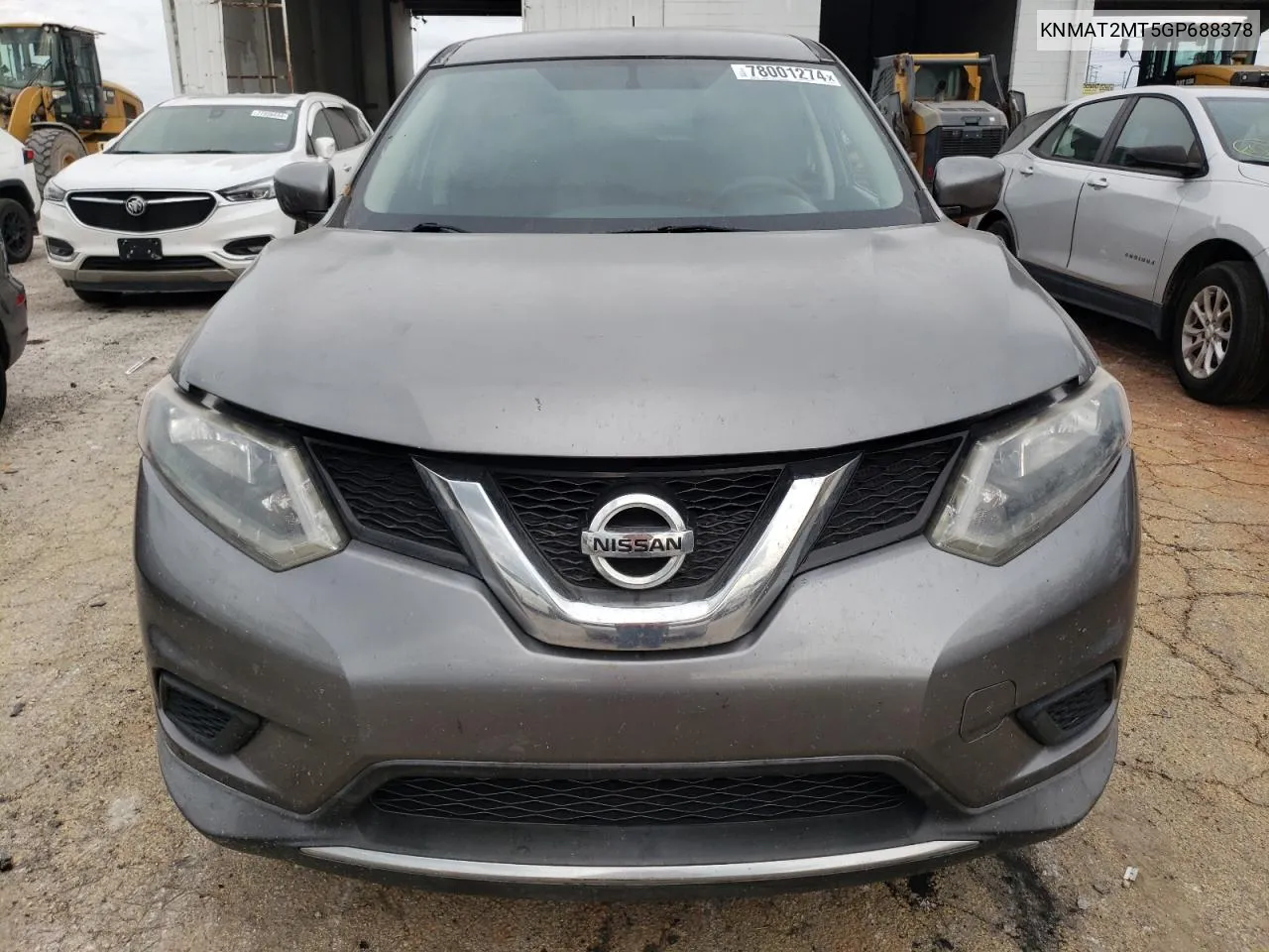 2016 Nissan Rogue S VIN: KNMAT2MT5GP688378 Lot: 78001274