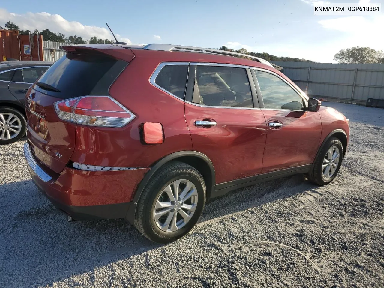 2016 Nissan Rogue S VIN: KNMAT2MT0GP618884 Lot: 78147774