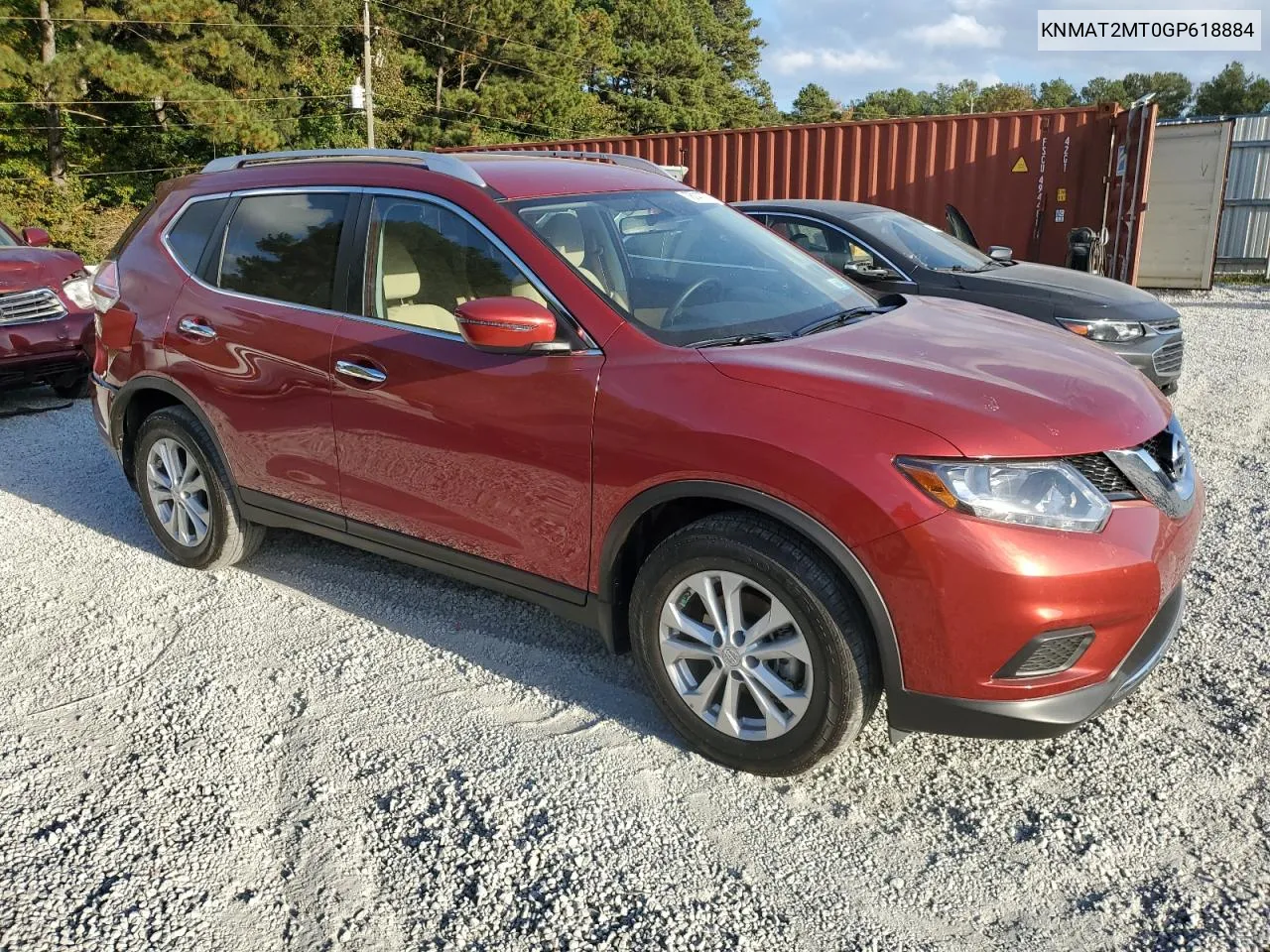 2016 Nissan Rogue S VIN: KNMAT2MT0GP618884 Lot: 78147774