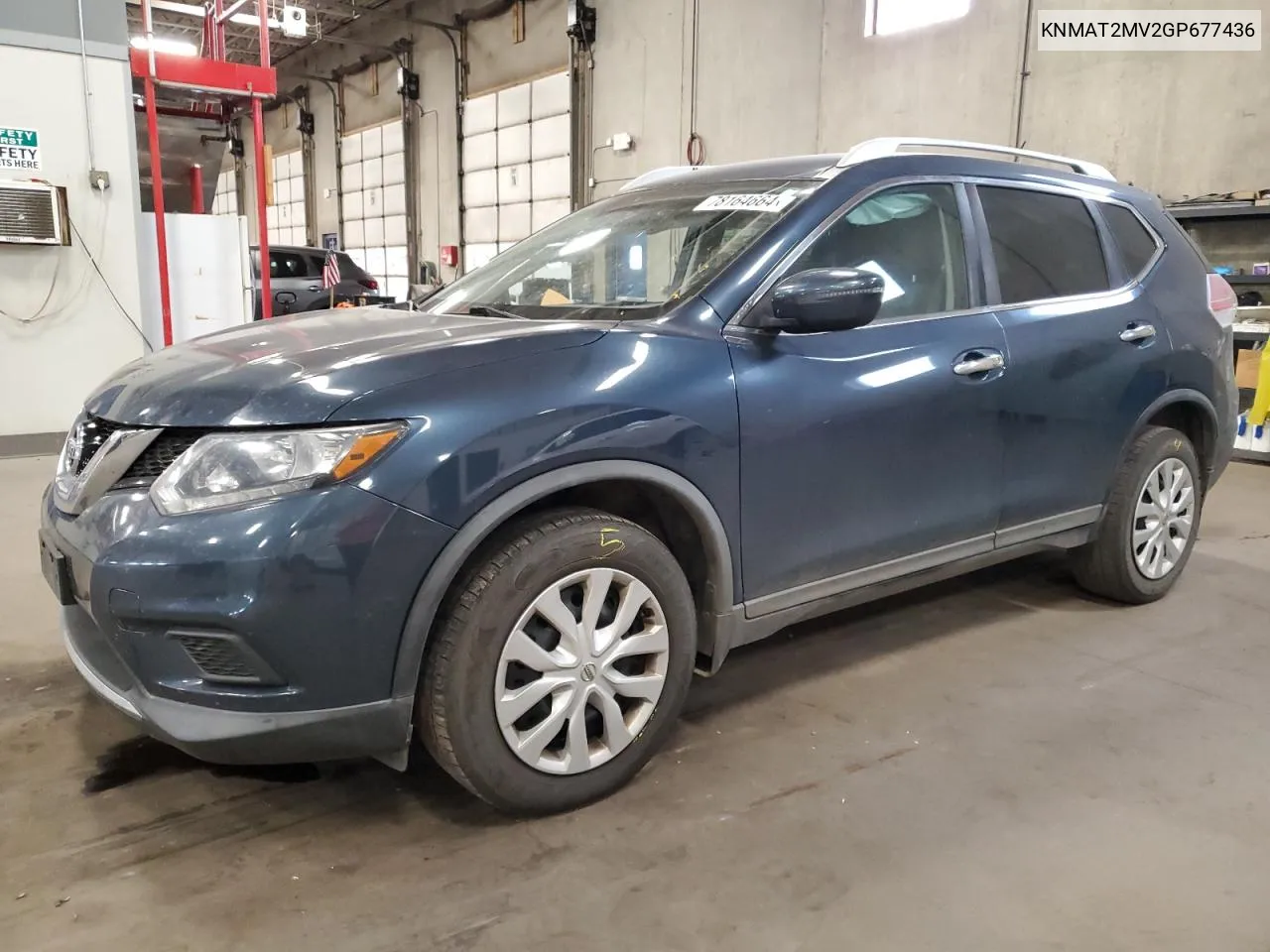 2016 Nissan Rogue S VIN: KNMAT2MV2GP677436 Lot: 78164664