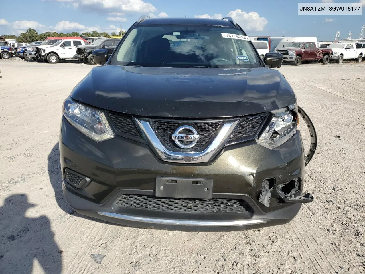 2016 Nissan Rogue S VIN: JN8AT2MT3GW015177 Lot: 78176314