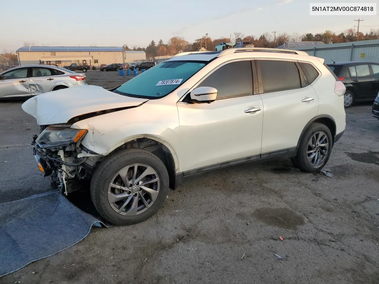 2016 Nissan Rogue S VIN: 5N1AT2MV0GC874818 Lot: 78207874