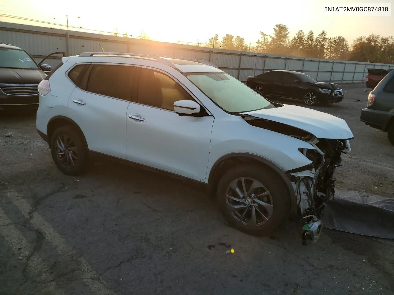 2016 Nissan Rogue S VIN: 5N1AT2MV0GC874818 Lot: 78207874