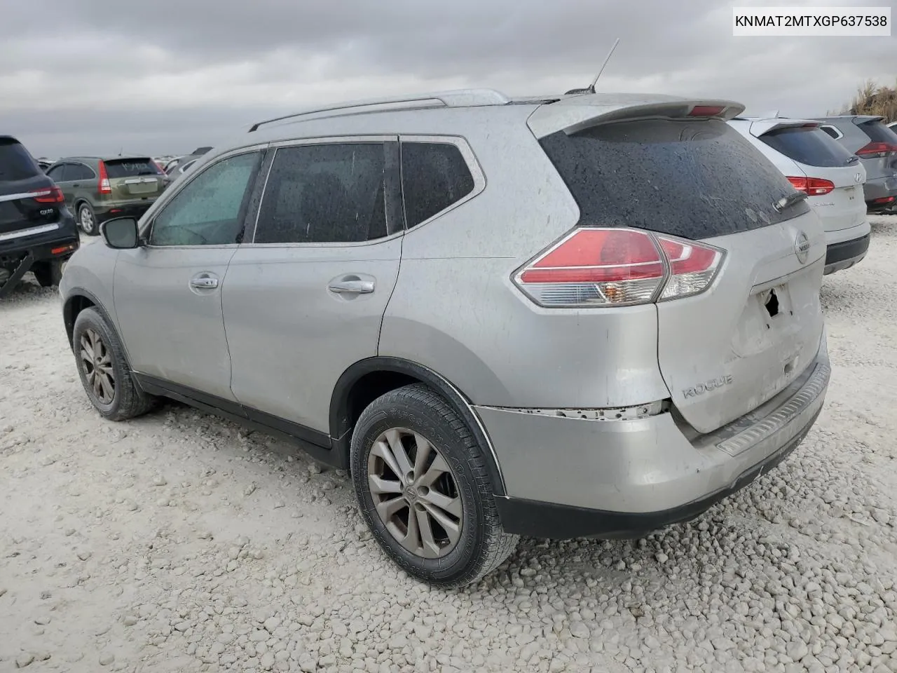 2016 Nissan Rogue S VIN: KNMAT2MTXGP637538 Lot: 78263104