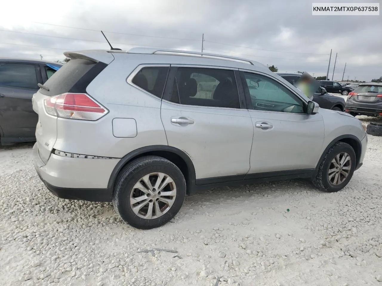 2016 Nissan Rogue S VIN: KNMAT2MTXGP637538 Lot: 78263104