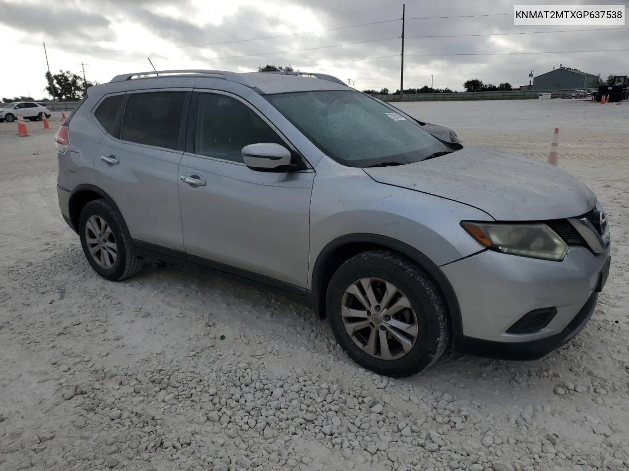 2016 Nissan Rogue S VIN: KNMAT2MTXGP637538 Lot: 78263104