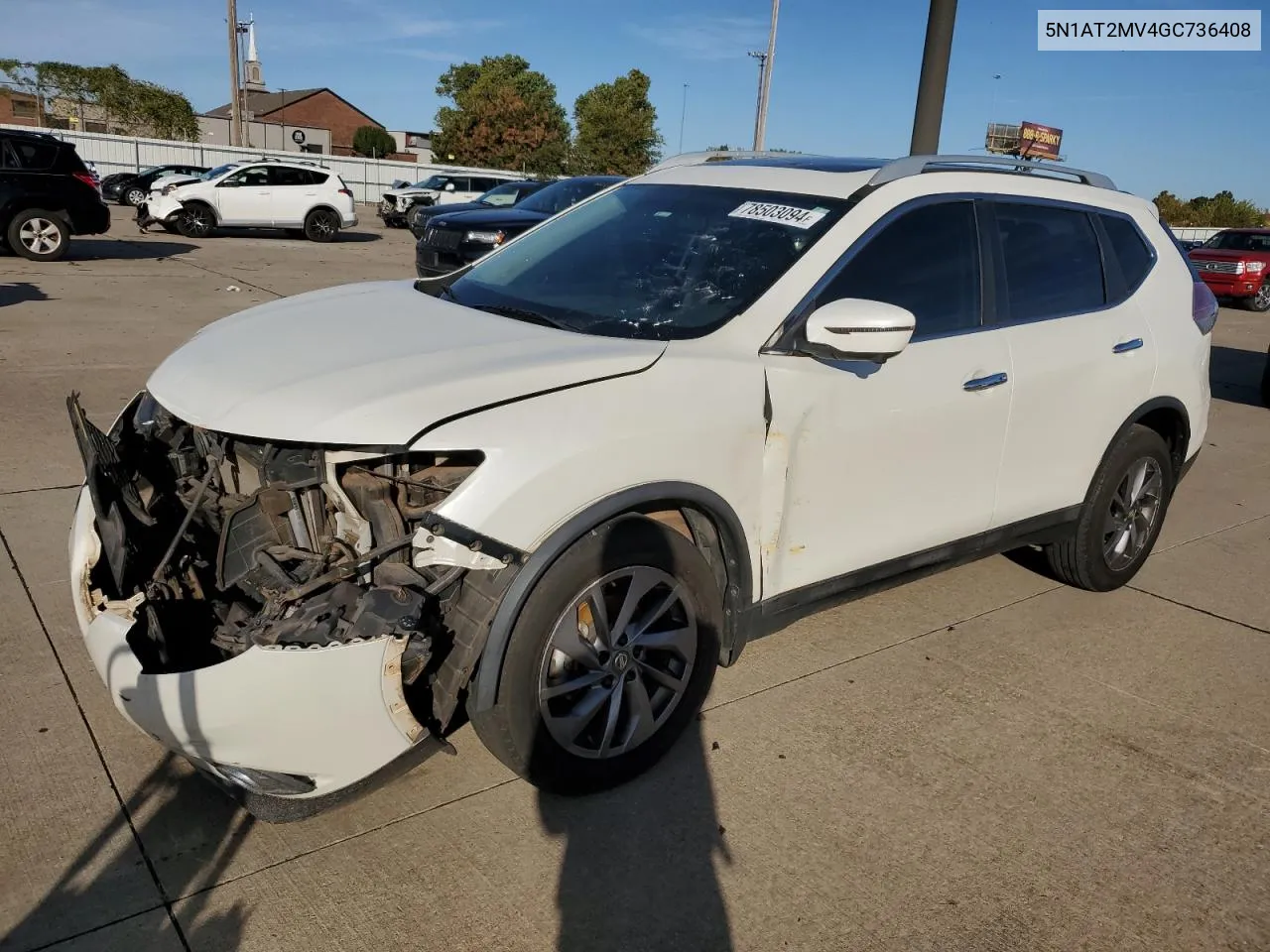 2016 Nissan Rogue S VIN: 5N1AT2MV4GC736408 Lot: 78503094