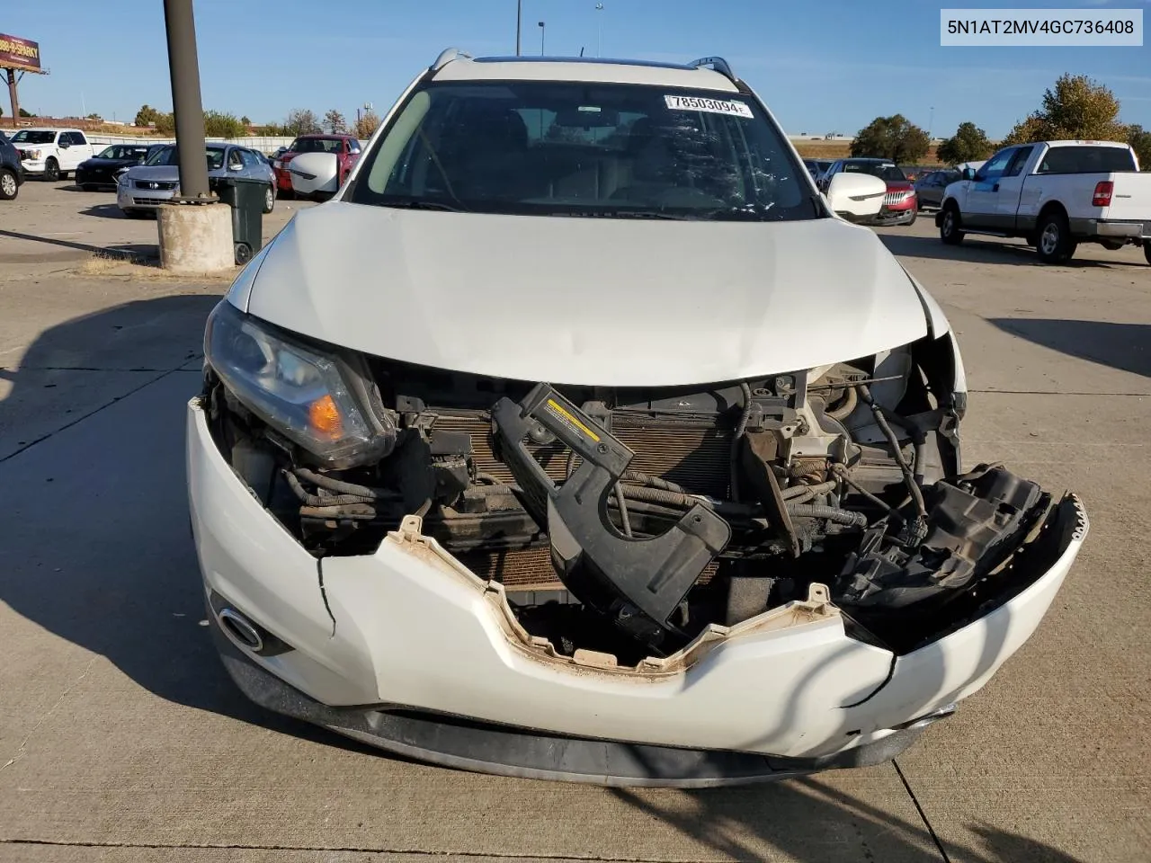 2016 Nissan Rogue S VIN: 5N1AT2MV4GC736408 Lot: 78503094