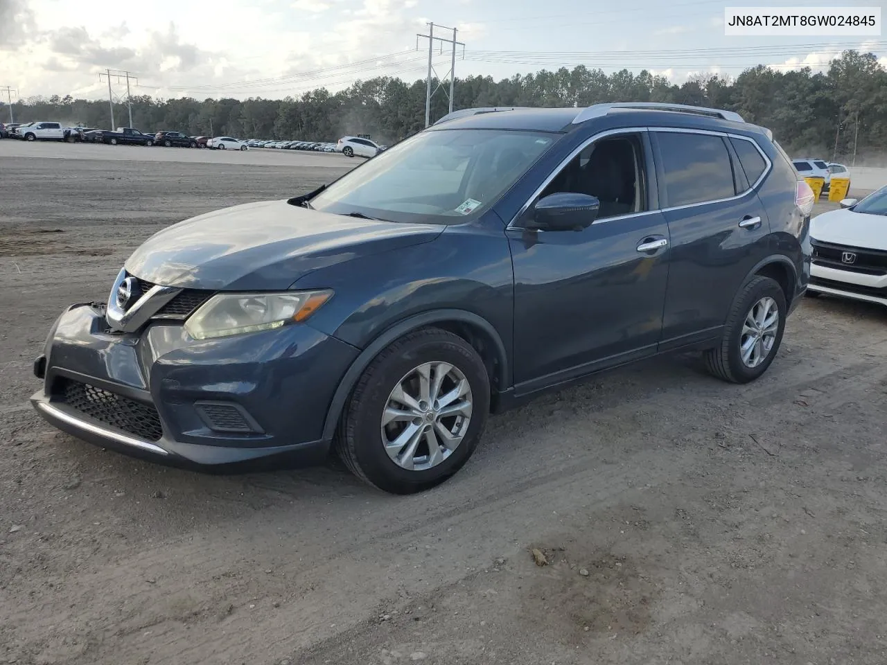 2016 Nissan Rogue S VIN: JN8AT2MT8GW024845 Lot: 78727444