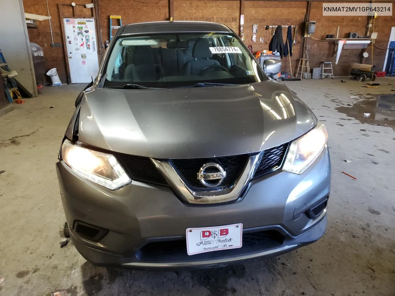 2016 Nissan Rogue S VIN: KNMAT2MV1GP643214 Lot: 78854774