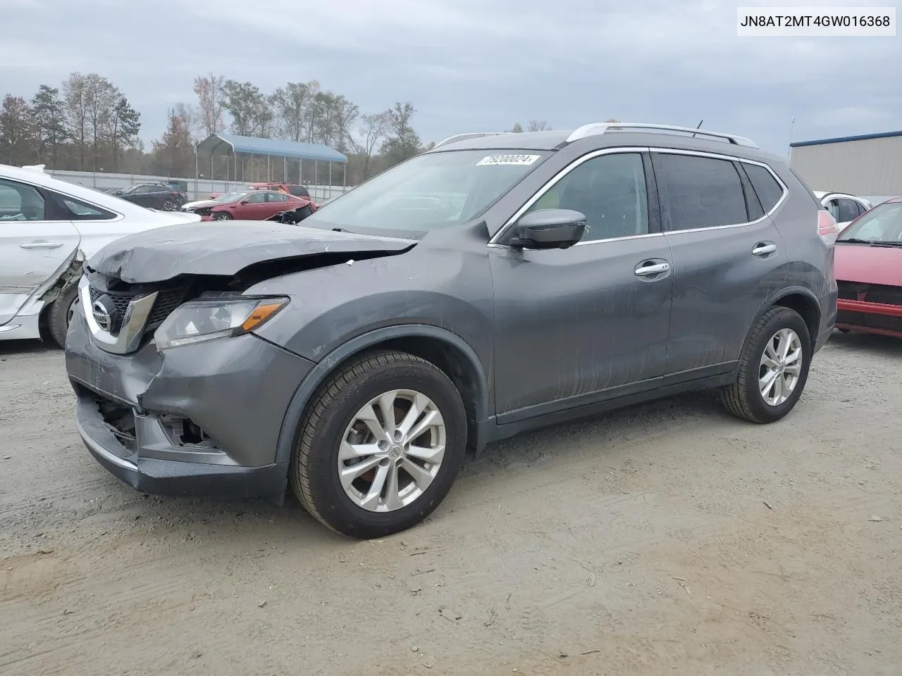 2016 Nissan Rogue S VIN: JN8AT2MT4GW016368 Lot: 79200024