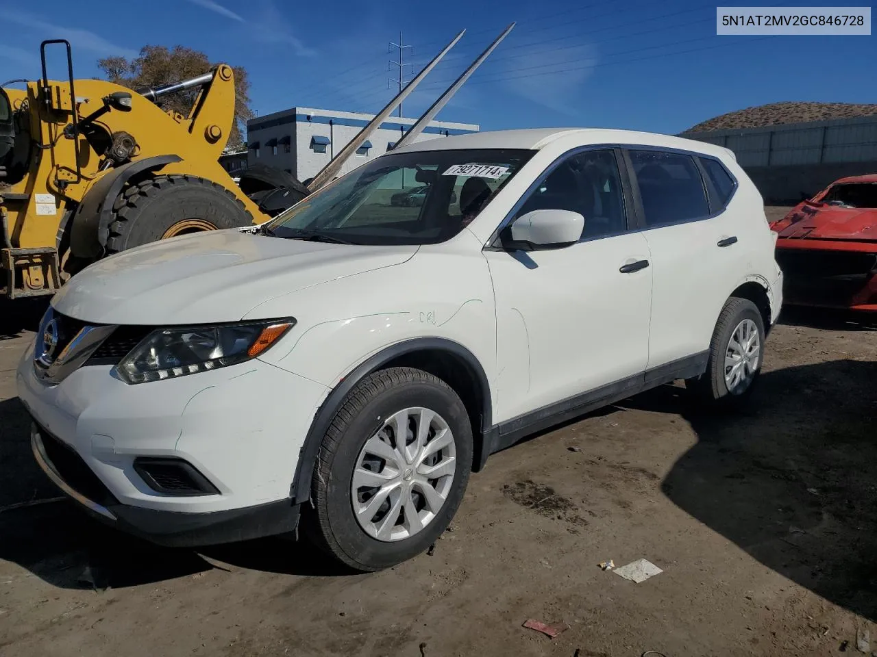 2016 Nissan Rogue S VIN: 5N1AT2MV2GC846728 Lot: 79271714