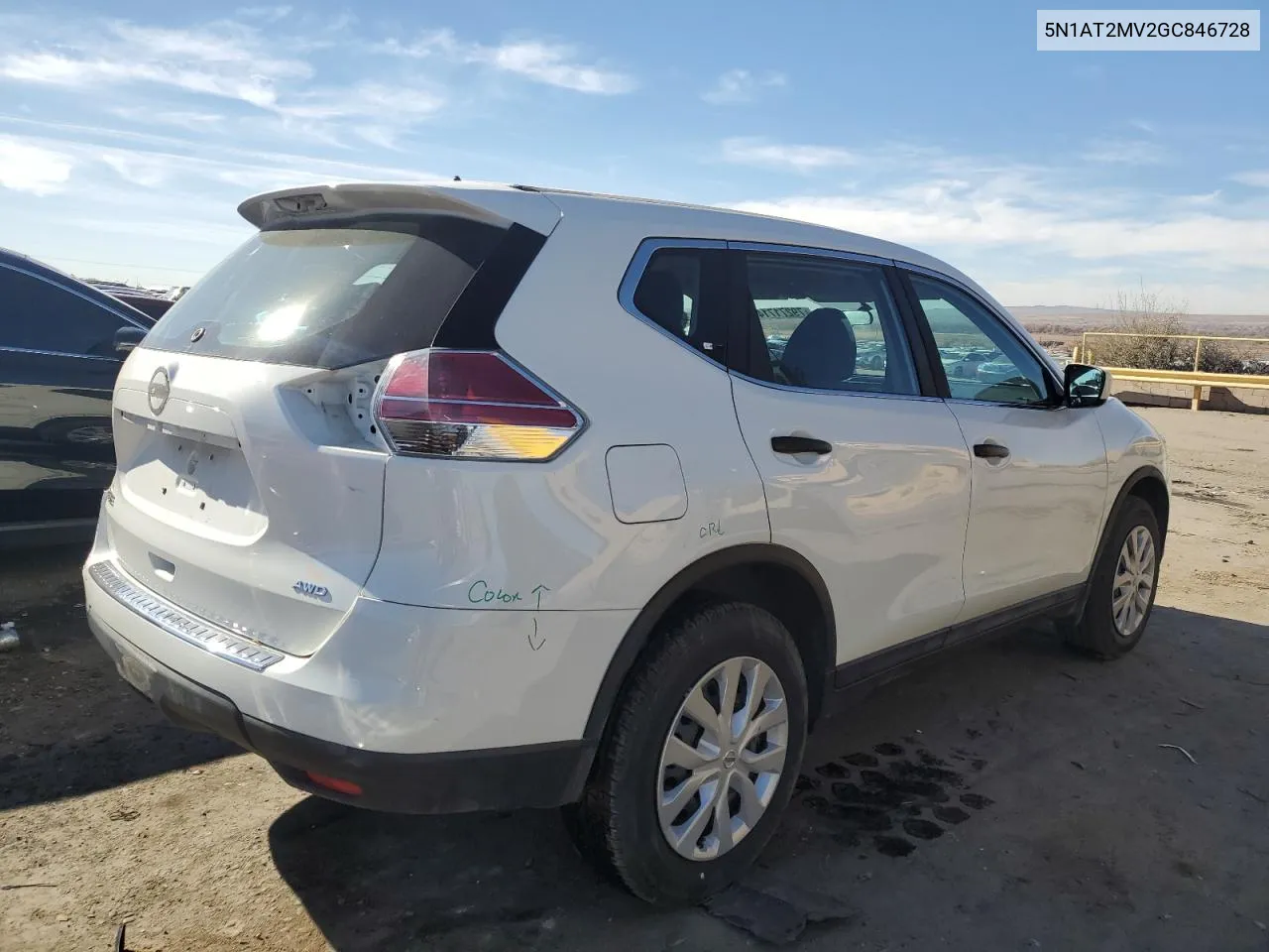 2016 Nissan Rogue S VIN: 5N1AT2MV2GC846728 Lot: 79271714