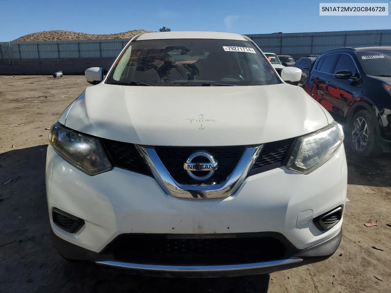 2016 Nissan Rogue S VIN: 5N1AT2MV2GC846728 Lot: 79271714