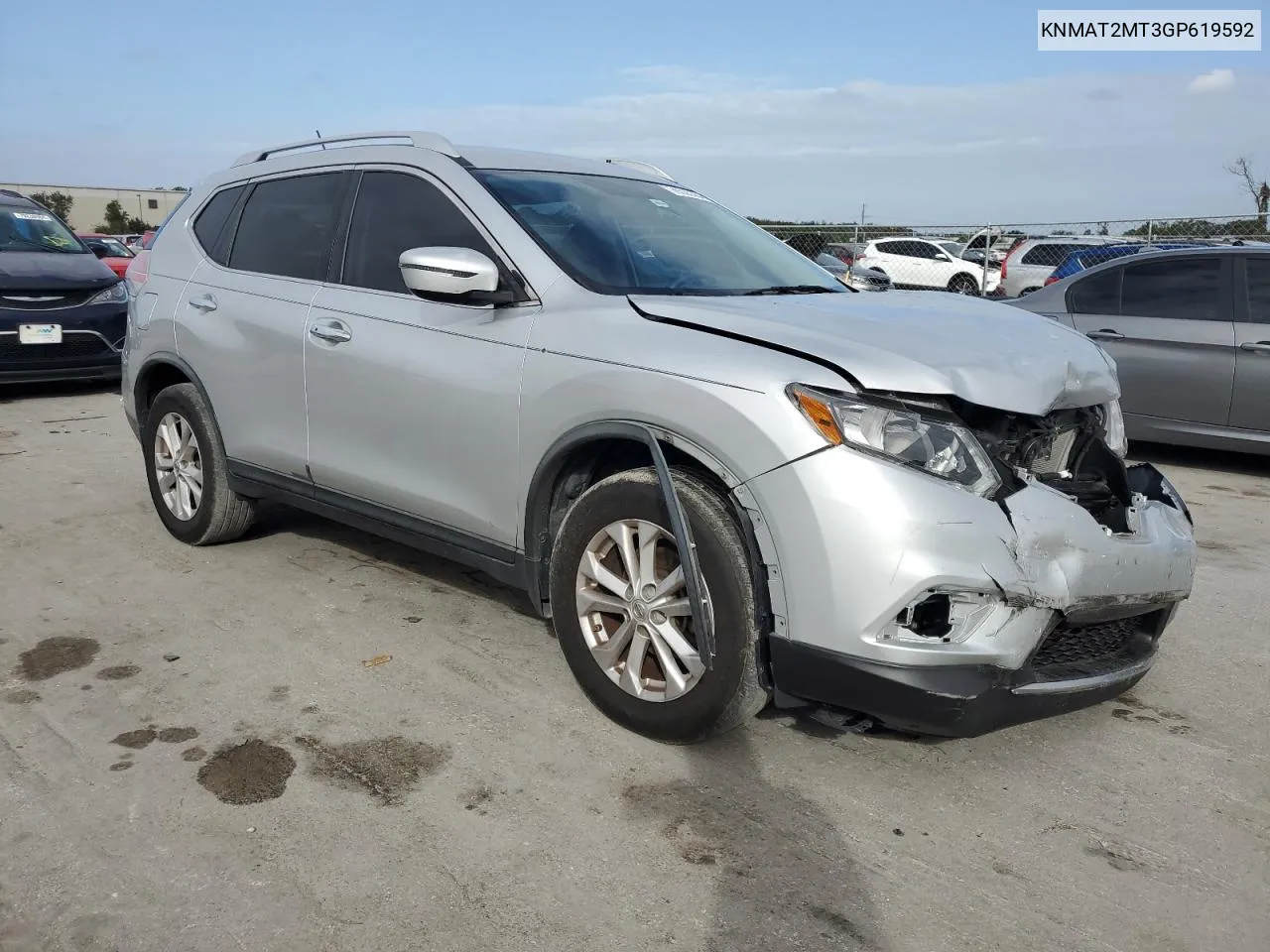 2016 Nissan Rogue S VIN: KNMAT2MT3GP619592 Lot: 79335384