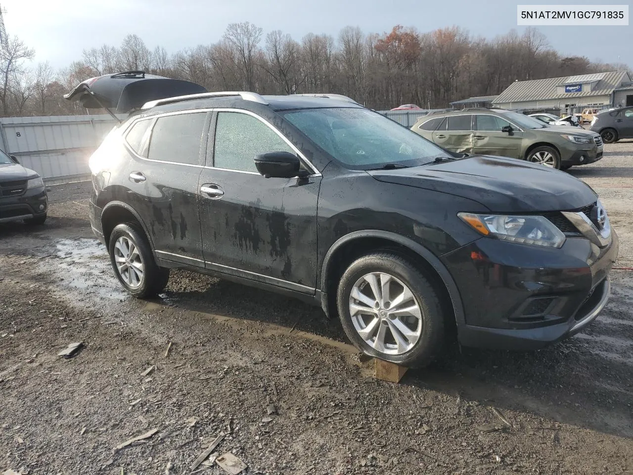 2016 Nissan Rogue S VIN: 5N1AT2MV1GC791835 Lot: 79892184