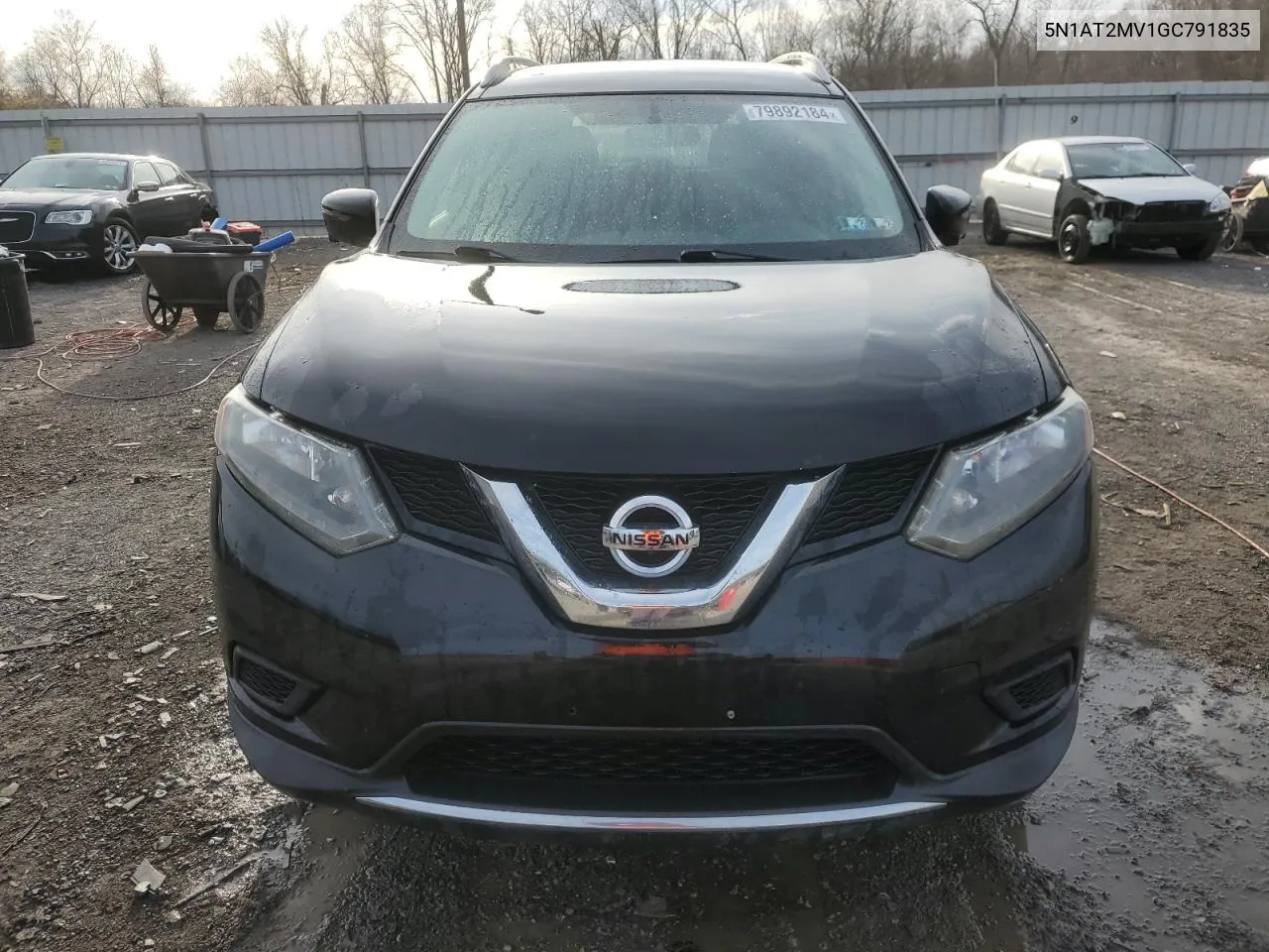 2016 Nissan Rogue S VIN: 5N1AT2MV1GC791835 Lot: 79892184