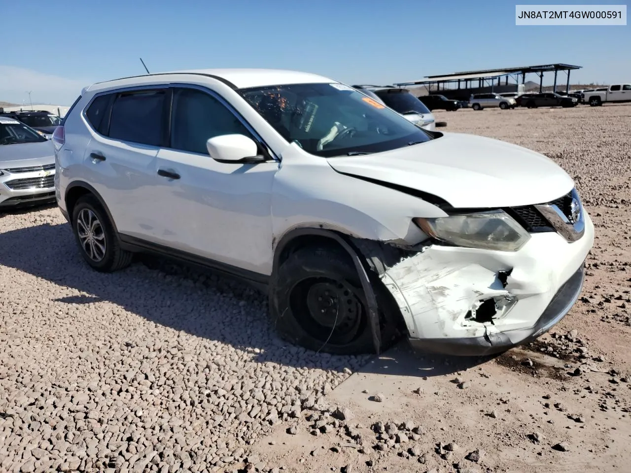 2016 Nissan Rogue S VIN: JN8AT2MT4GW000591 Lot: 80532624