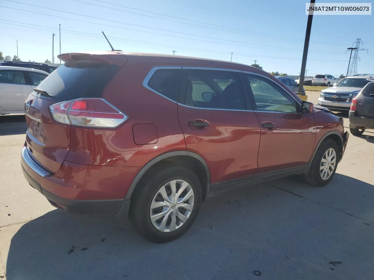 2016 Nissan Rogue S VIN: JN8AT2MT1GW006073 Lot: 80724414