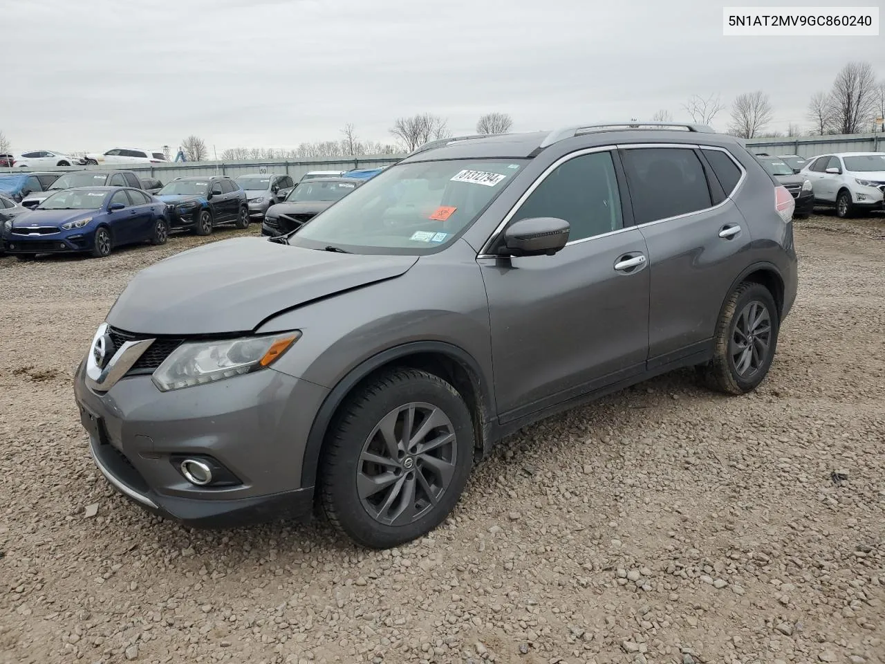 2016 Nissan Rogue S VIN: 5N1AT2MV9GC860240 Lot: 81312794