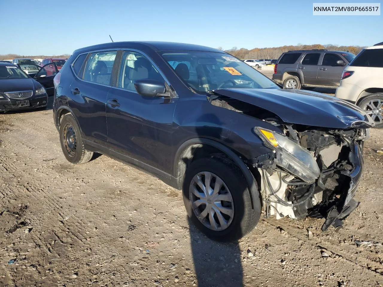 2016 Nissan Rogue S VIN: KNMAT2MV8GP665517 Lot: 81348564