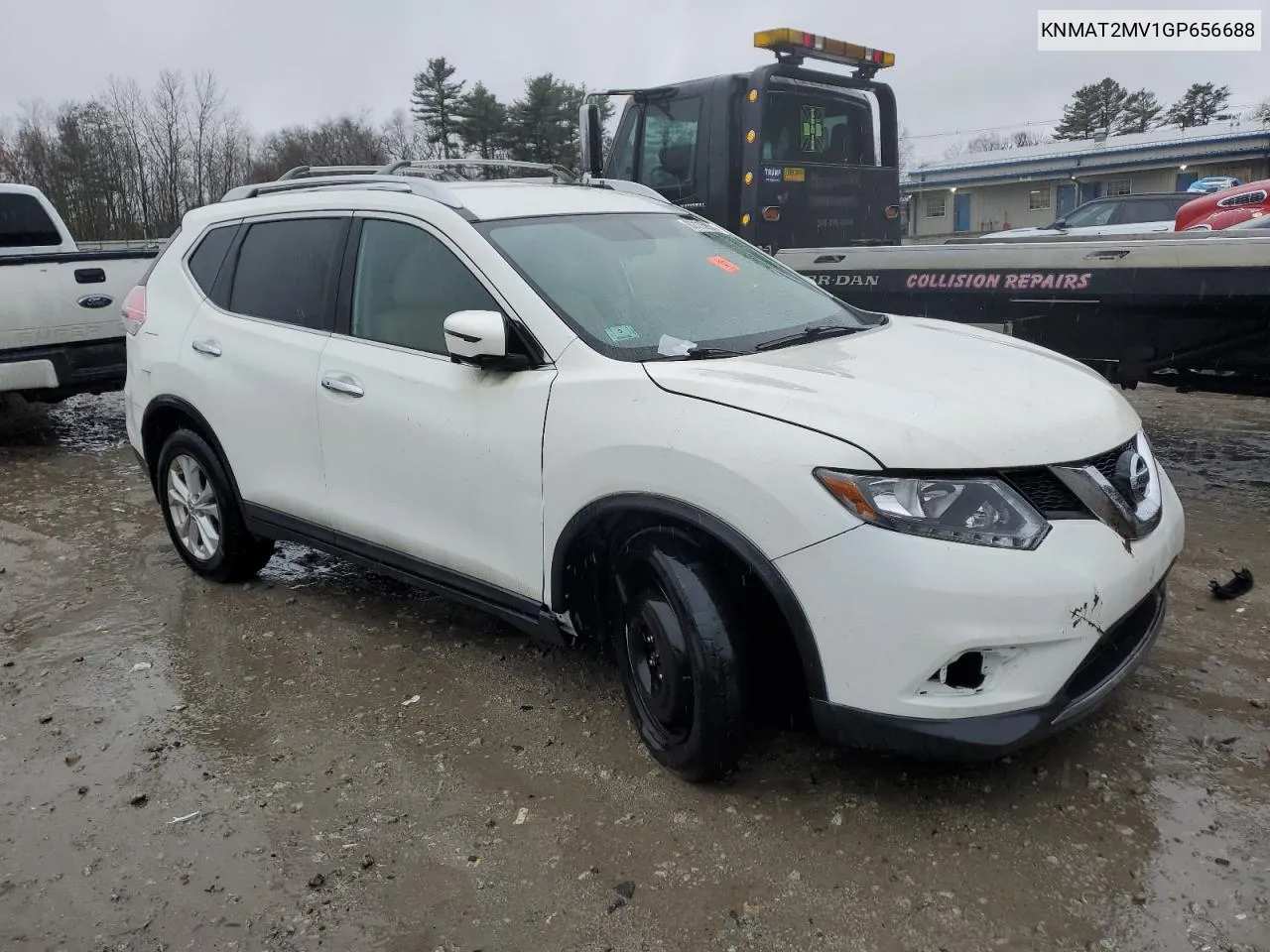 2016 Nissan Rogue S VIN: KNMAT2MV1GP656688 Lot: 82115654