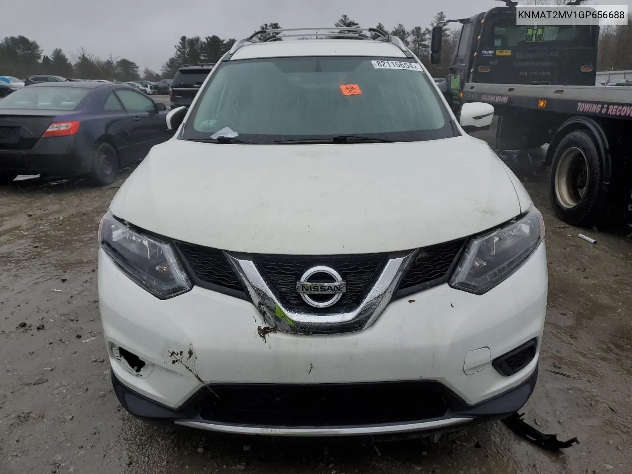 2016 Nissan Rogue S VIN: KNMAT2MV1GP656688 Lot: 82115654