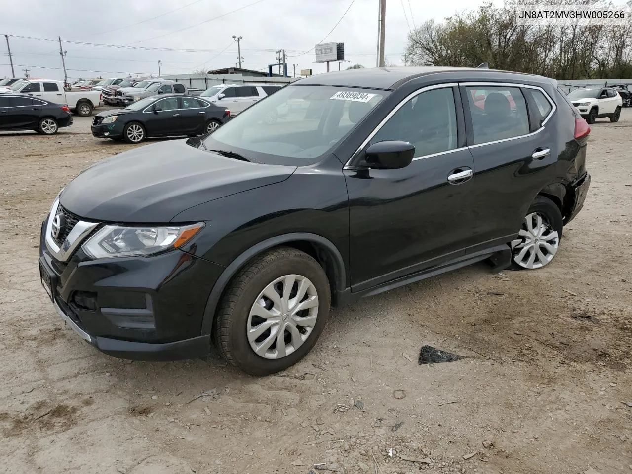 2017 Nissan Rogue S VIN: JN8AT2MV3HW005266 Lot: 49369034