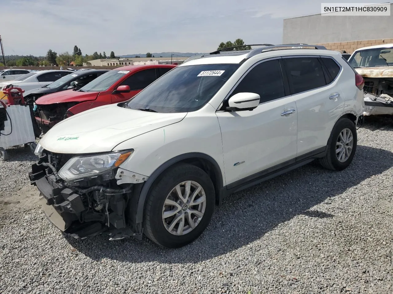 2017 Nissan Rogue Sv Hybrid VIN: 5N1ET2MT1HC830909 Lot: 51172644