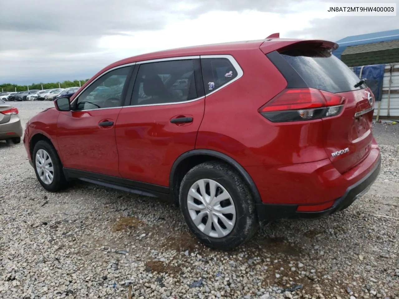 2017 Nissan Rogue S VIN: JN8AT2MT9HW400003 Lot: 52088844