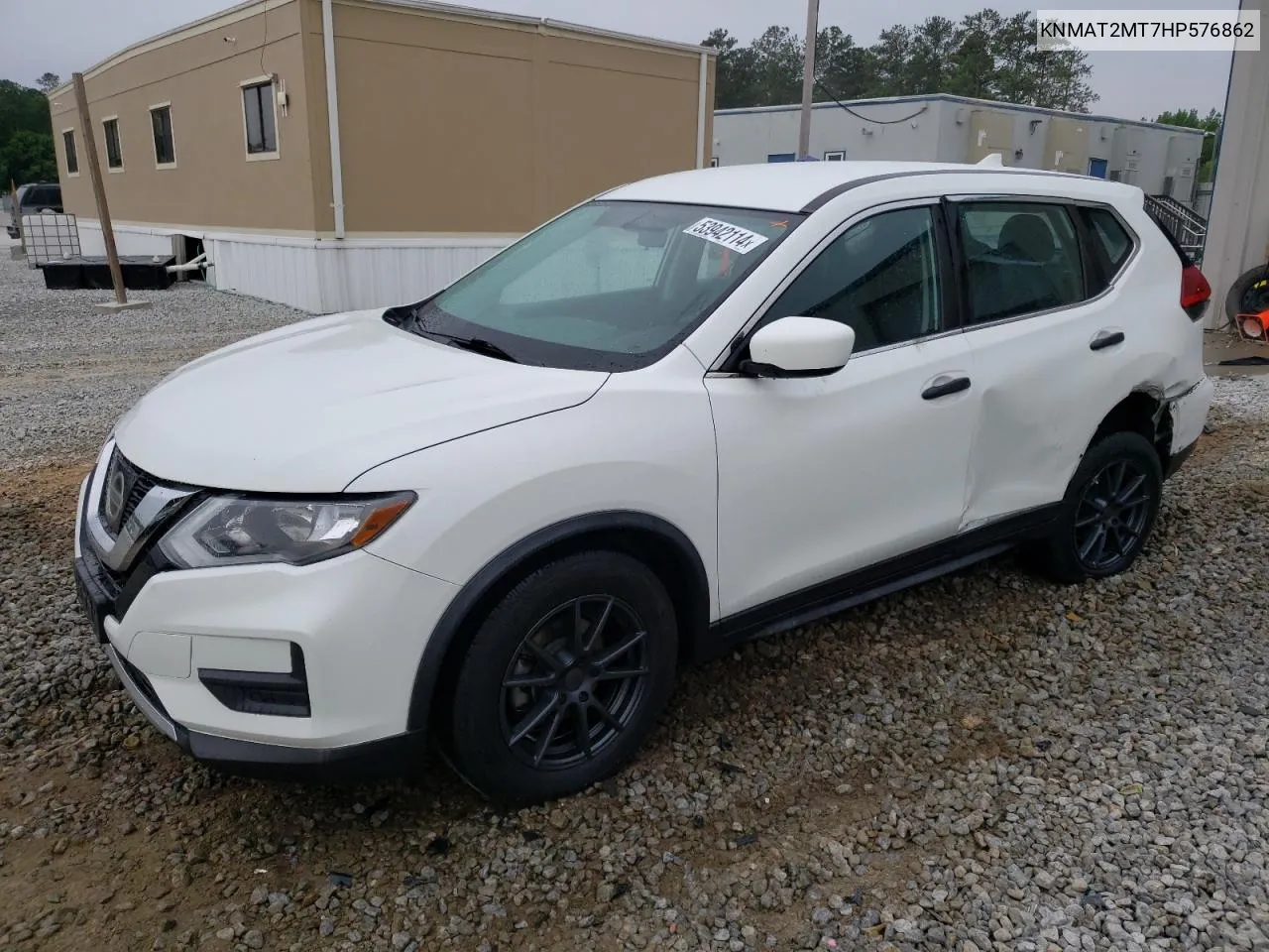 2017 Nissan Rogue S VIN: KNMAT2MT7HP576862 Lot: 53942114