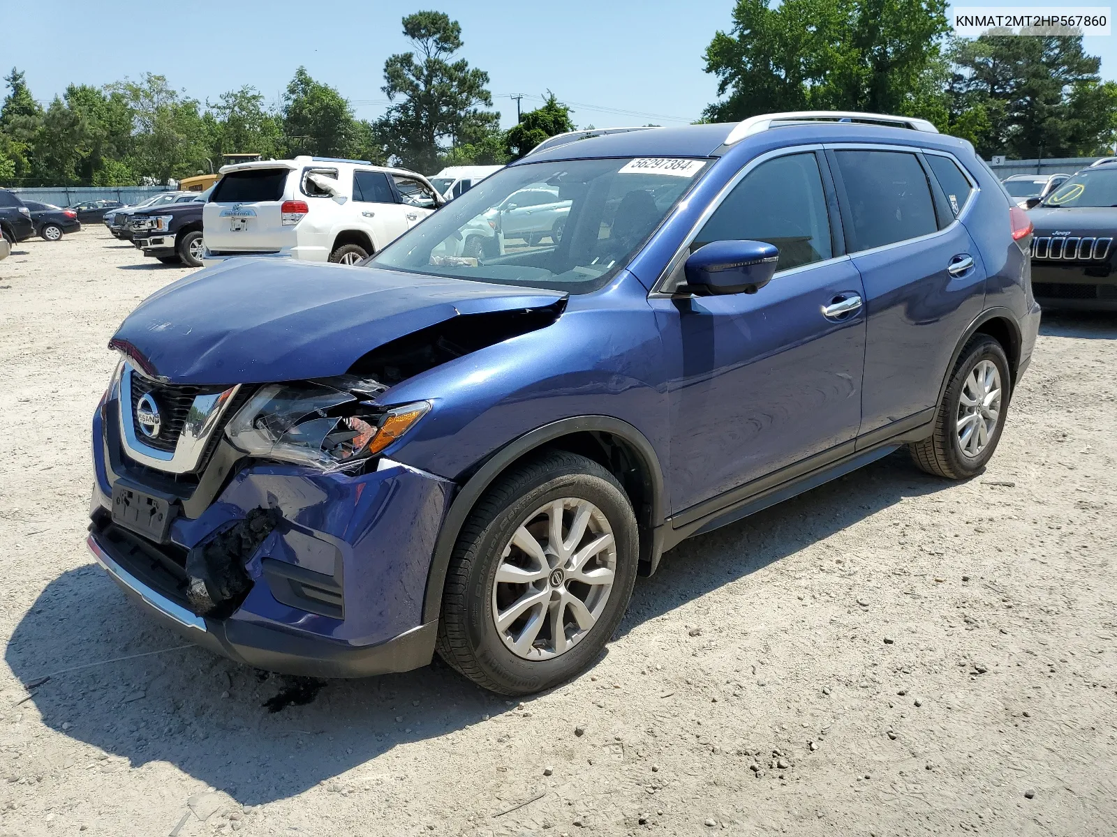 2017 Nissan Rogue S VIN: KNMAT2MT2HP567860 Lot: 56297384