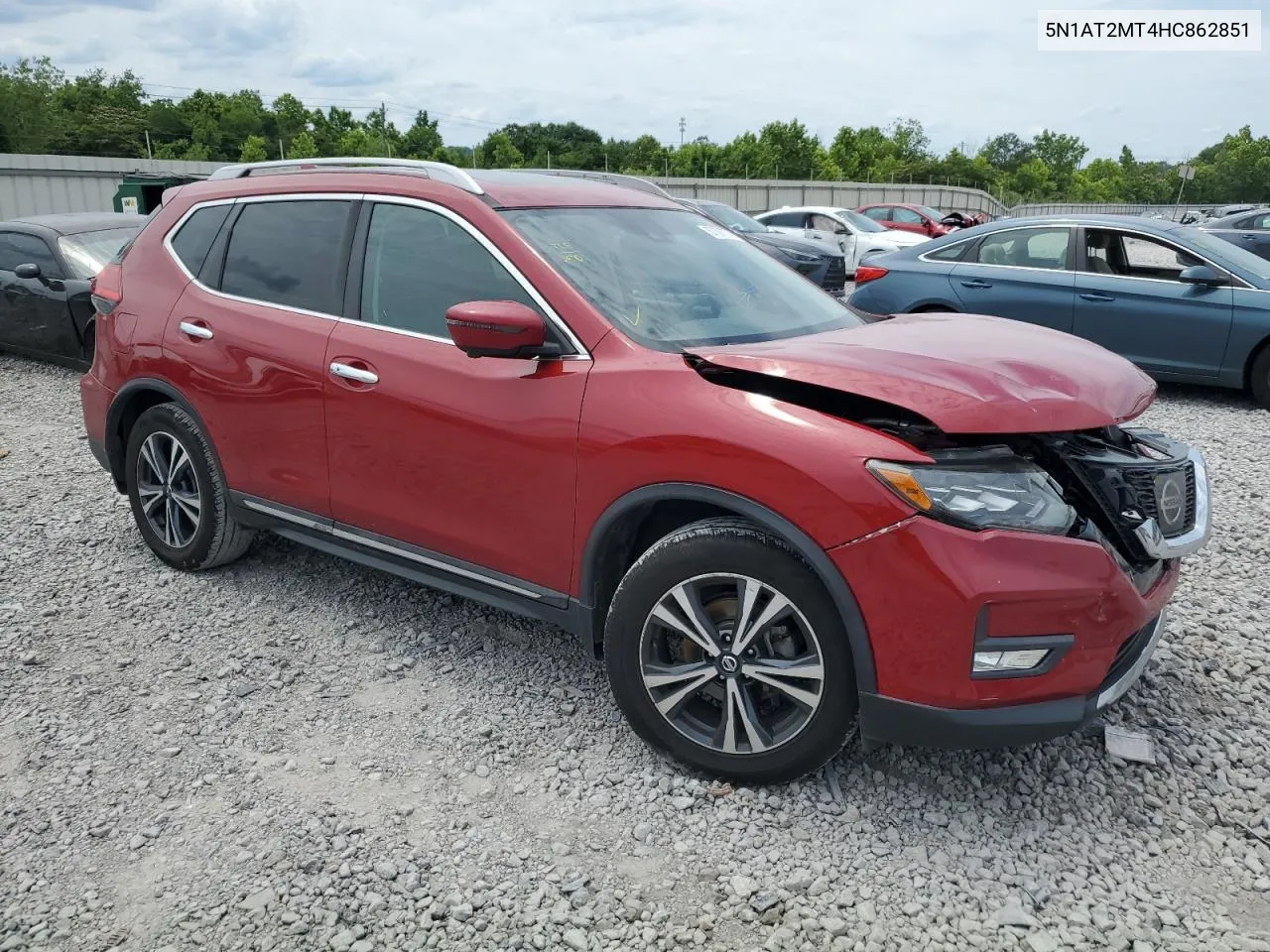 2017 Nissan Rogue S VIN: 5N1AT2MT4HC862851 Lot: 57387774