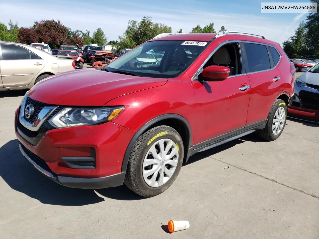 2017 Nissan Rogue S VIN: JN8AT2MV2HW264525 Lot: 58450954