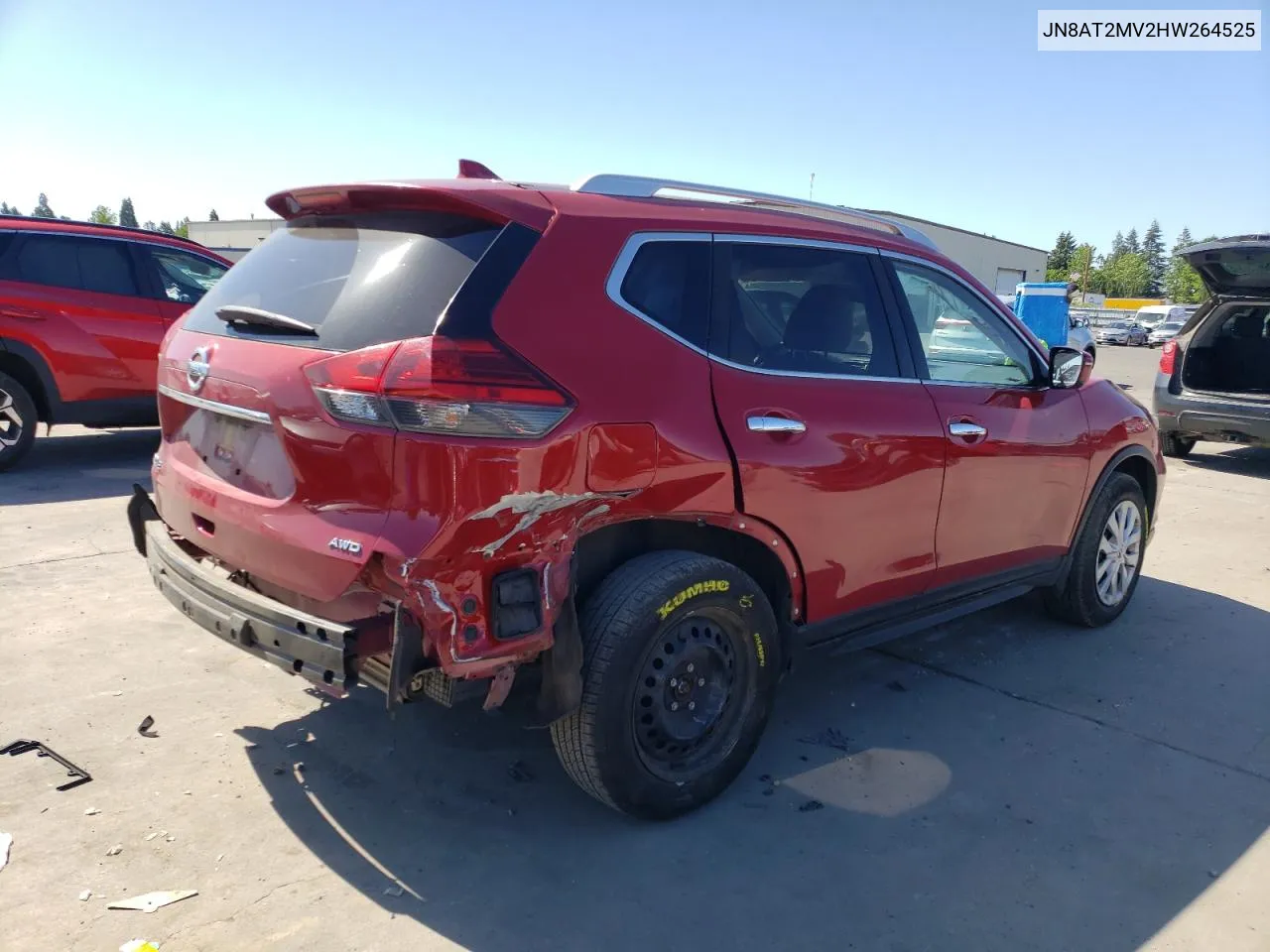 2017 Nissan Rogue S VIN: JN8AT2MV2HW264525 Lot: 58450954