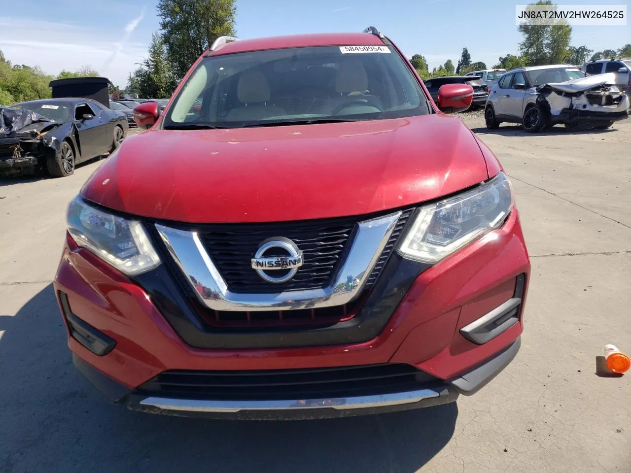 2017 Nissan Rogue S VIN: JN8AT2MV2HW264525 Lot: 58450954