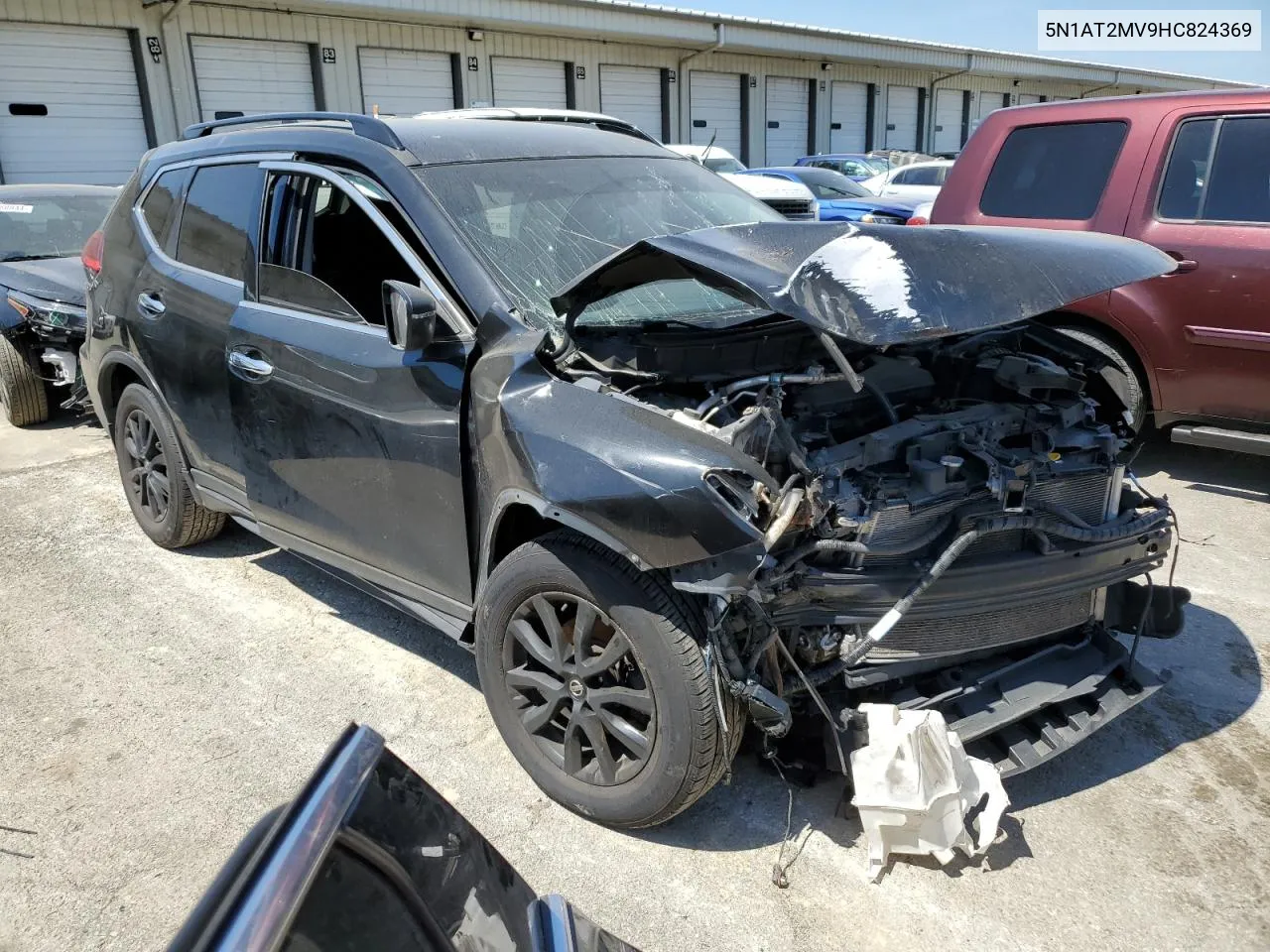 2017 Nissan Rogue Sv VIN: 5N1AT2MV9HC824369 Lot: 58504104