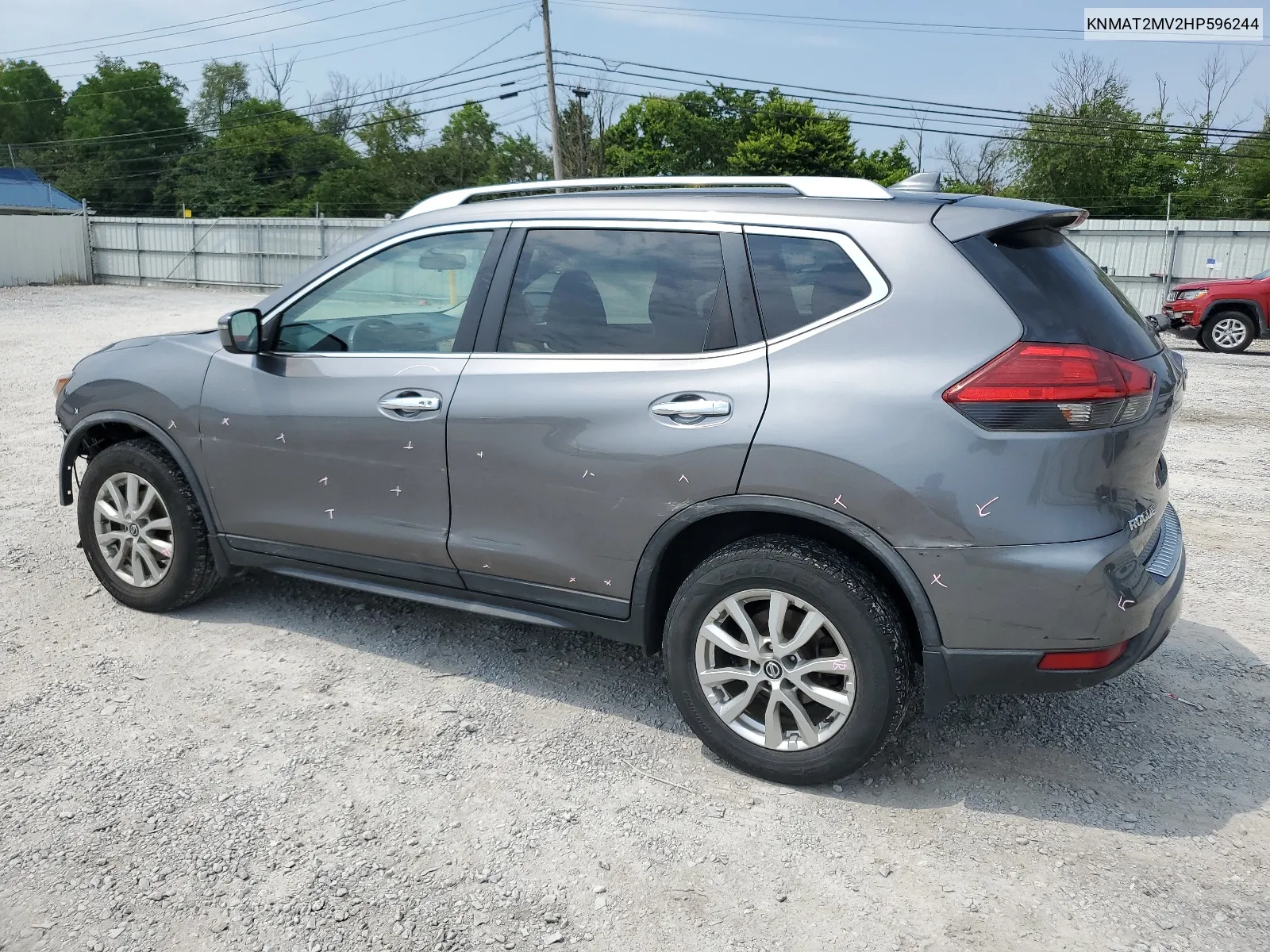 2017 Nissan Rogue S VIN: KNMAT2MV2HP596244 Lot: 59031194