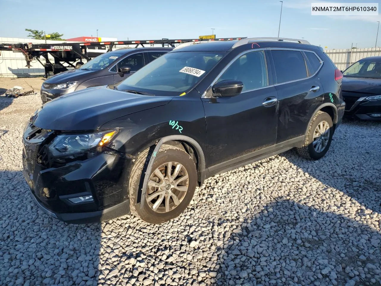 2017 Nissan Rogue S VIN: KNMAT2MT6HP610340 Lot: 59068794