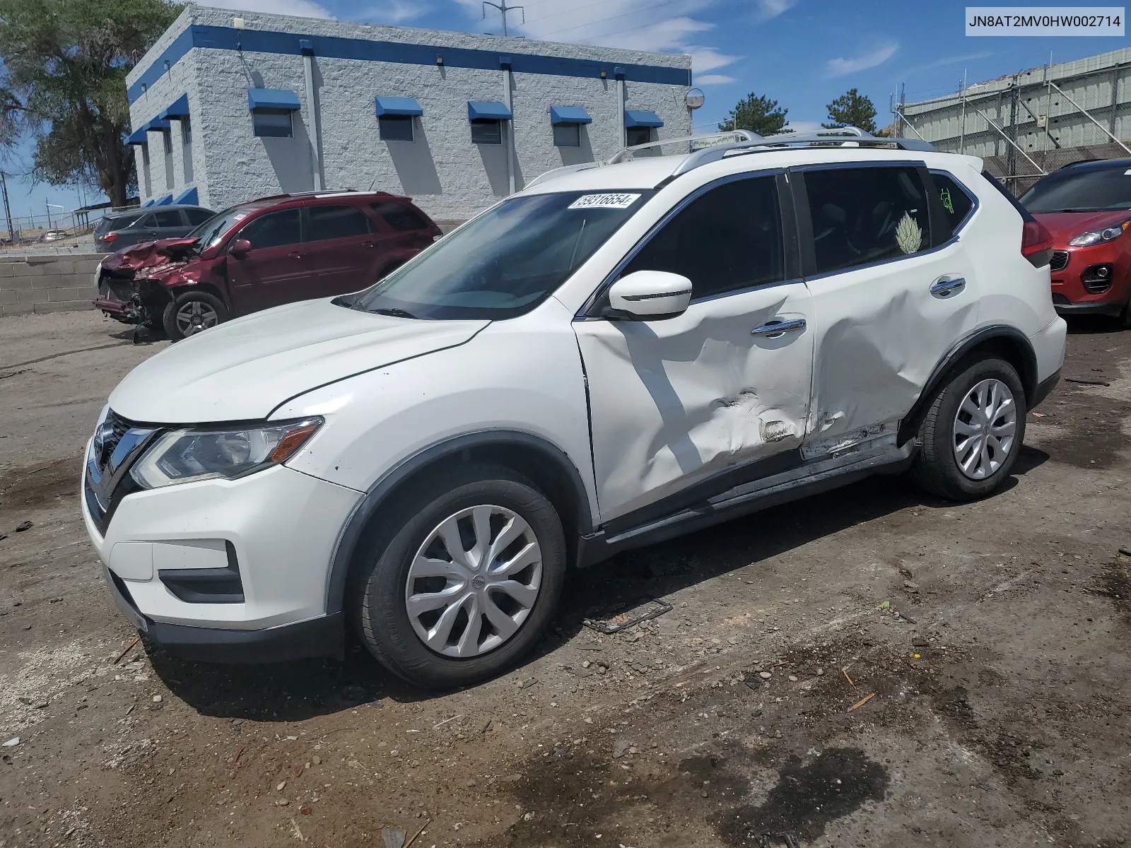 2017 Nissan Rogue S VIN: JN8AT2MV0HW002714 Lot: 59316654