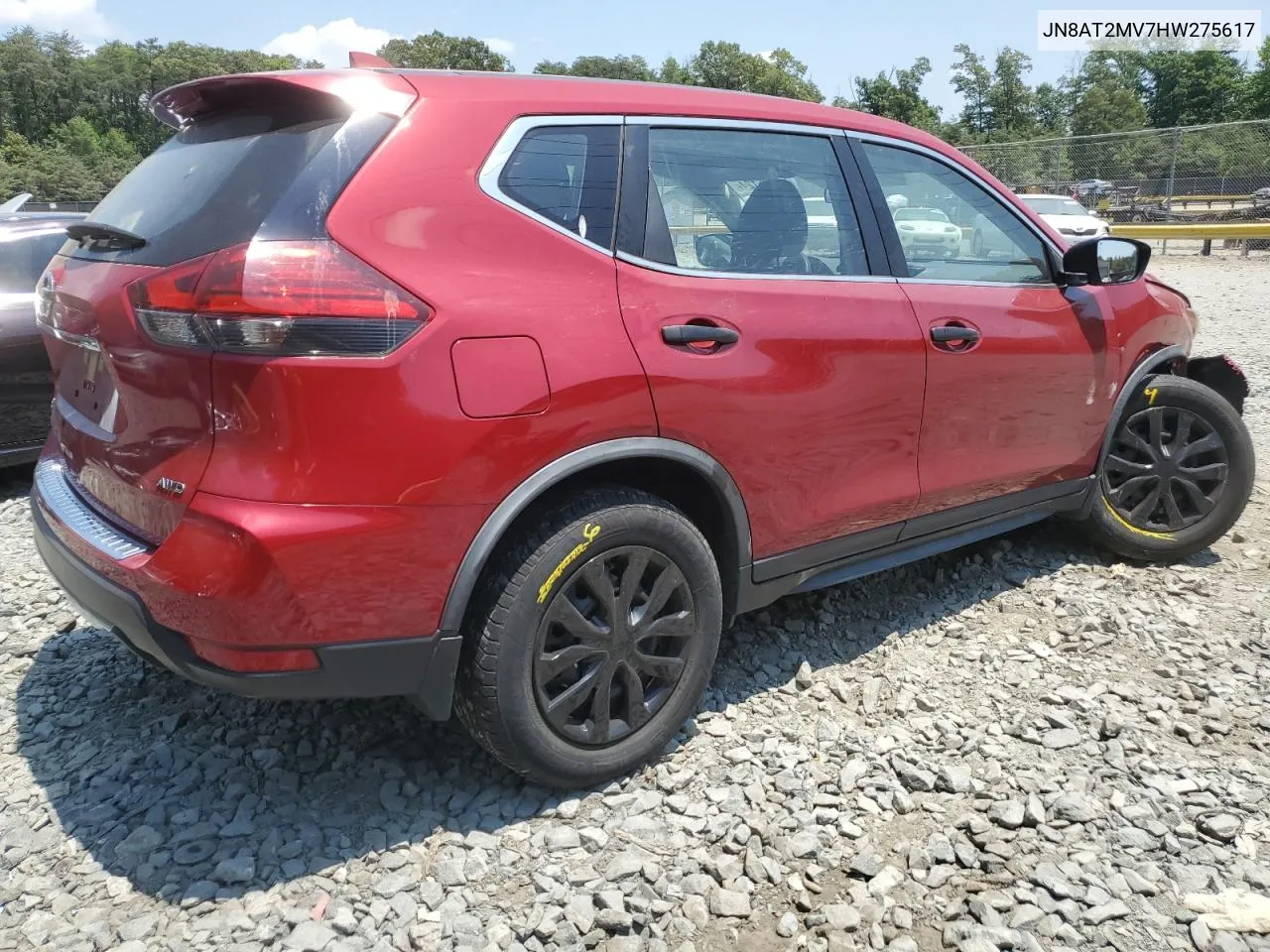 2017 Nissan Rogue S VIN: JN8AT2MV7HW275617 Lot: 59706124