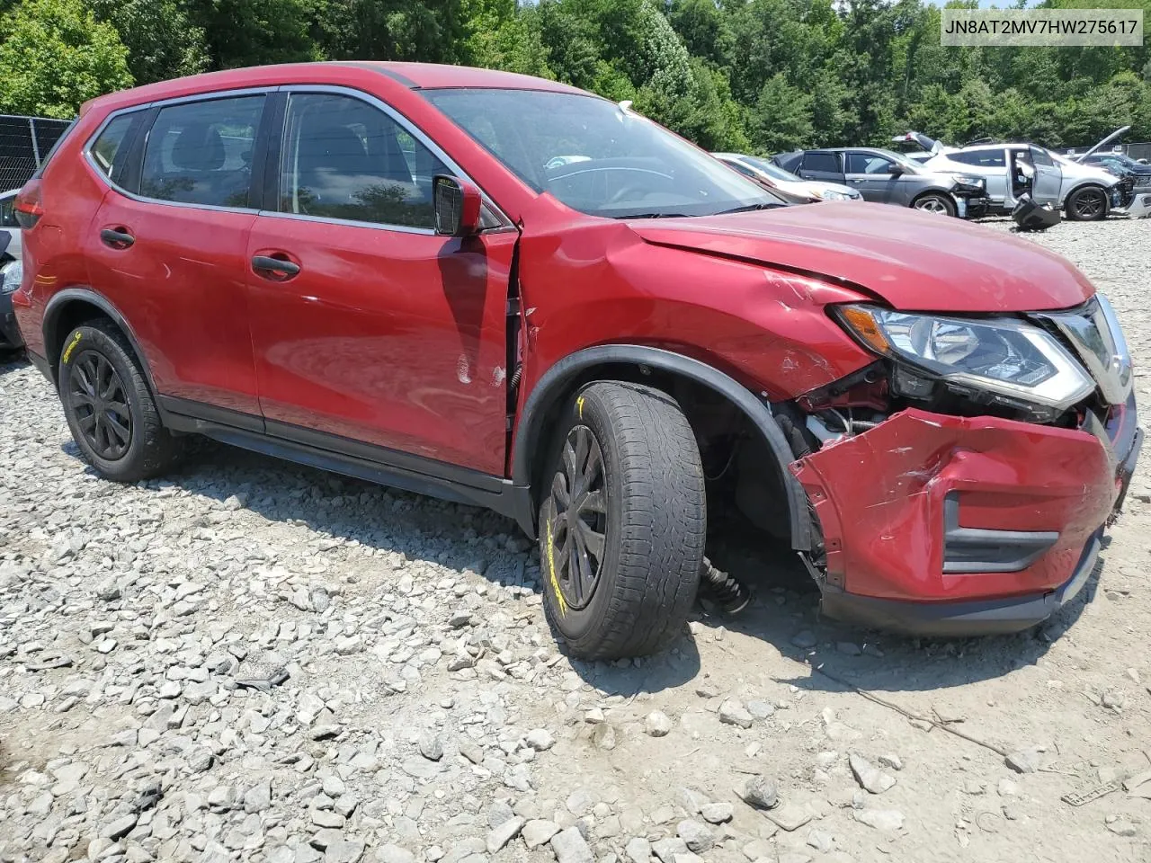 2017 Nissan Rogue S VIN: JN8AT2MV7HW275617 Lot: 59706124