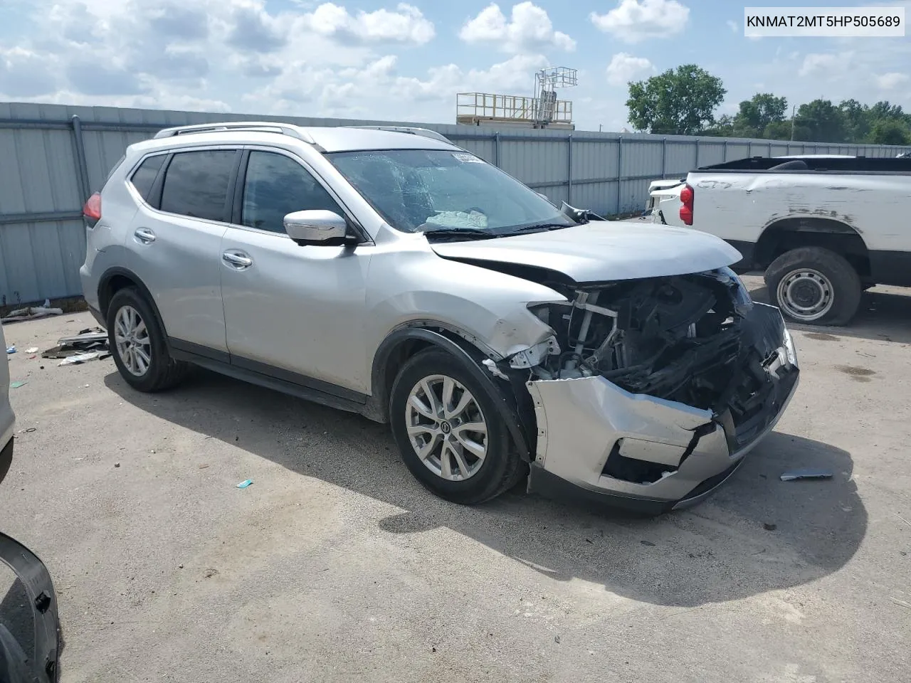 2017 Nissan Rogue S VIN: KNMAT2MT5HP505689 Lot: 59845404