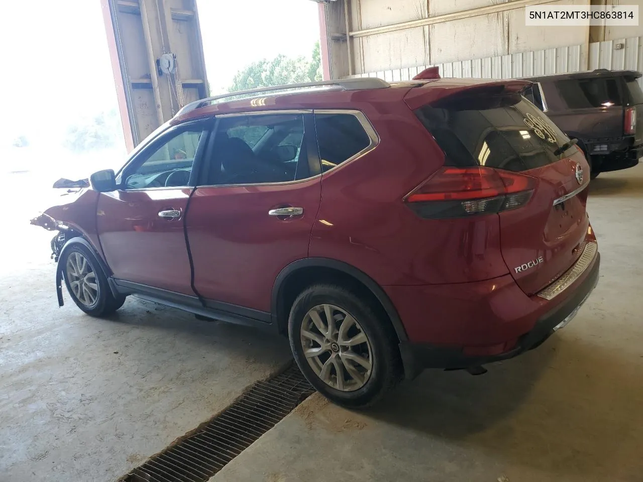 2017 Nissan Rogue S VIN: 5N1AT2MT3HC863814 Lot: 59957244