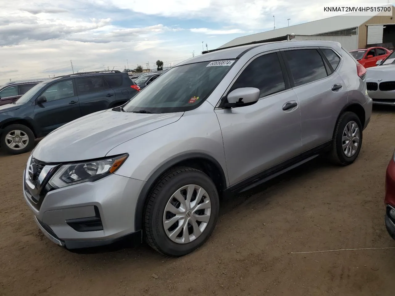 2017 Nissan Rogue S VIN: KNMAT2MV4HP515700 Lot: 60650874