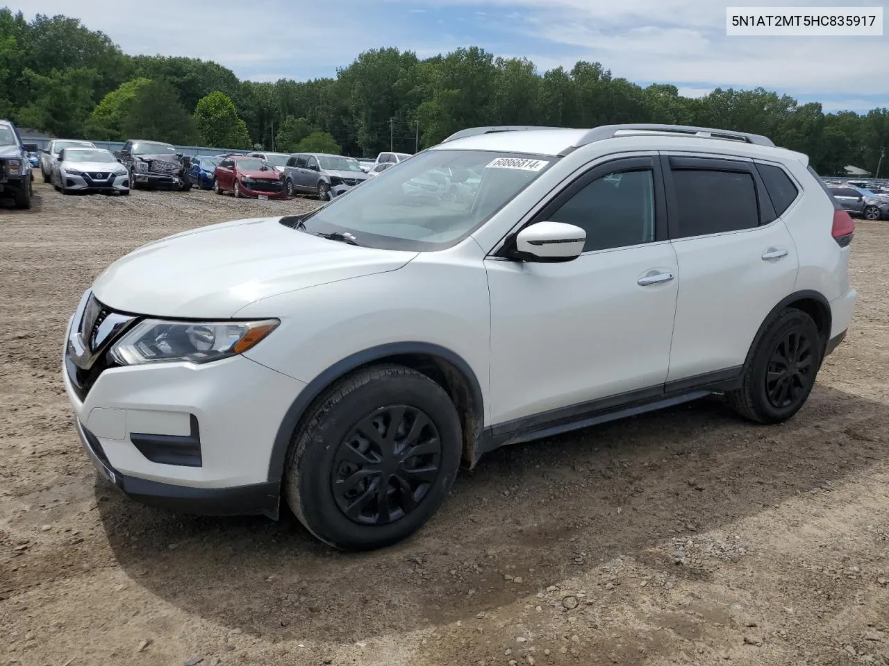 2017 Nissan Rogue S VIN: 5N1AT2MT5HC835917 Lot: 60866814