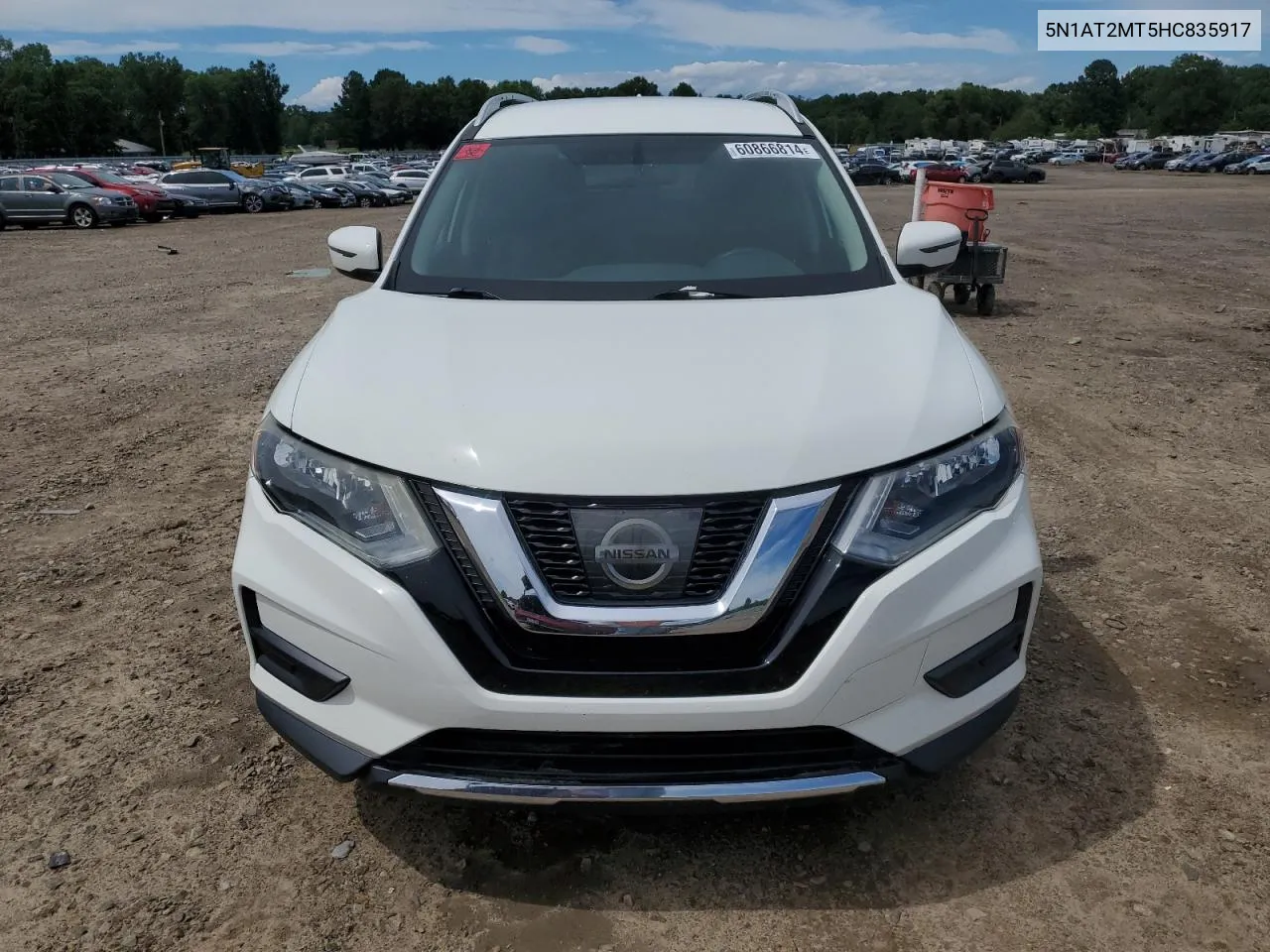 2017 Nissan Rogue S VIN: 5N1AT2MT5HC835917 Lot: 60866814