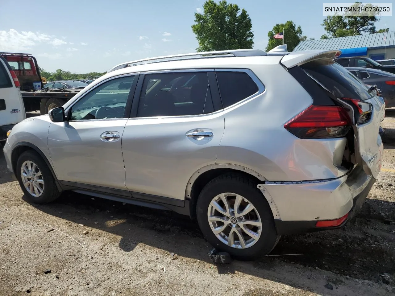 2017 Nissan Rogue Sv VIN: 5N1AT2MN2HC736750 Lot: 61210394